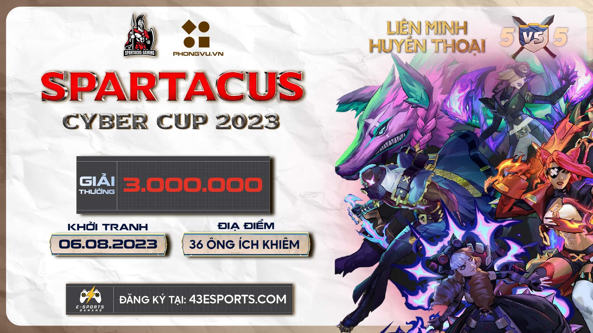 SPARTACUS CYBER CUP 2023 LIÊN MINH HUYỀN THOẠI