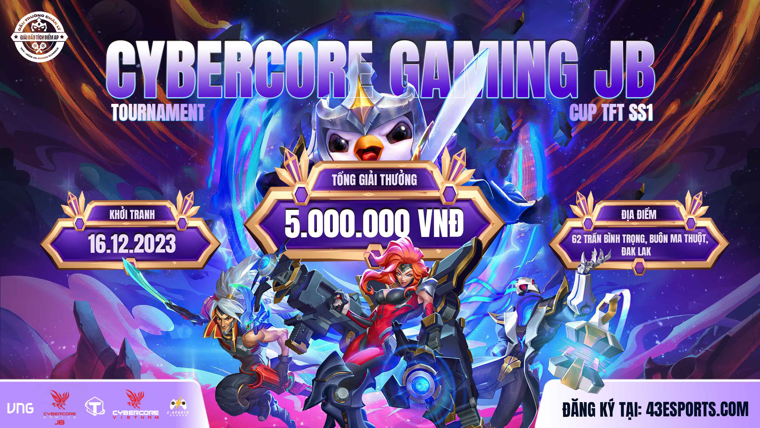 Giải đấu CyberCore Gaming JB Tournament TFT CUP